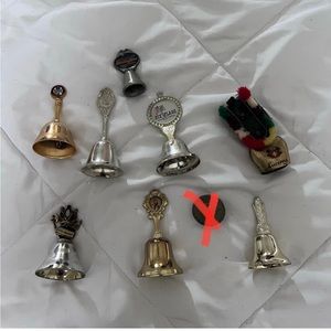 Vintage souvenir bells set of 8